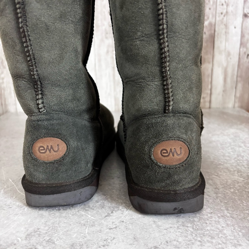 Emu Gray Sheepskin Shearling Calf Boots - Picture 5 of 8